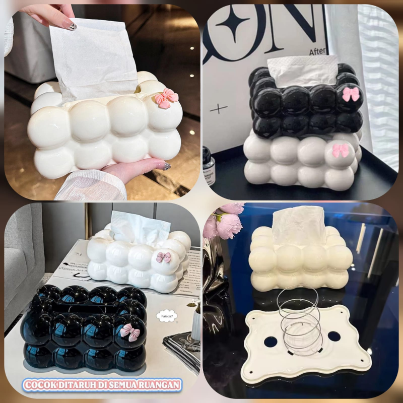Bubble Bow Tissue Box