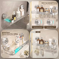 Acrylic Wall-Mounted Suction Shelf
