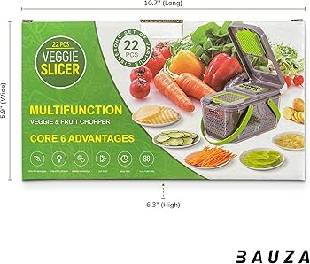 22 Pcs Veggie Slicer
