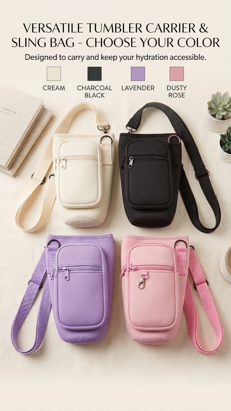 40 Oz Tumbler Carrier Bag with Shoulder Strap